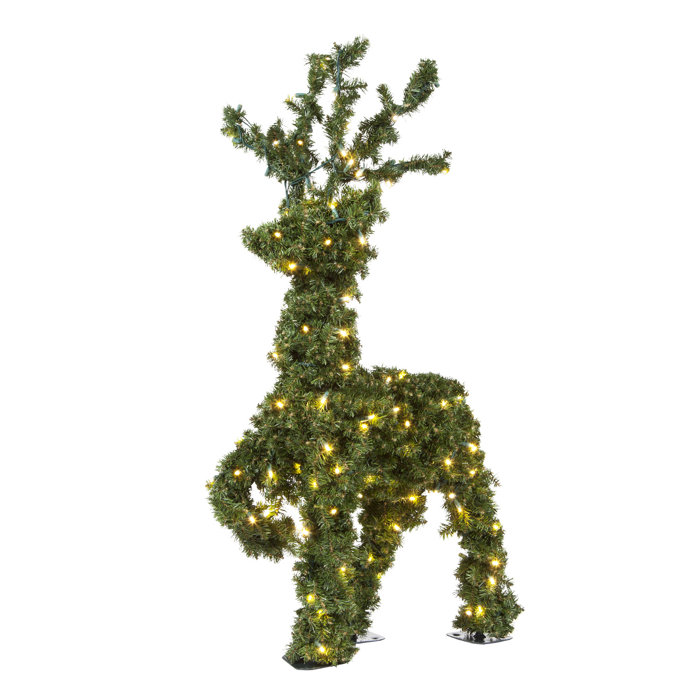 The Holiday Aisle® LED Standing Reindeer Topiary Lighted Display Wayfair